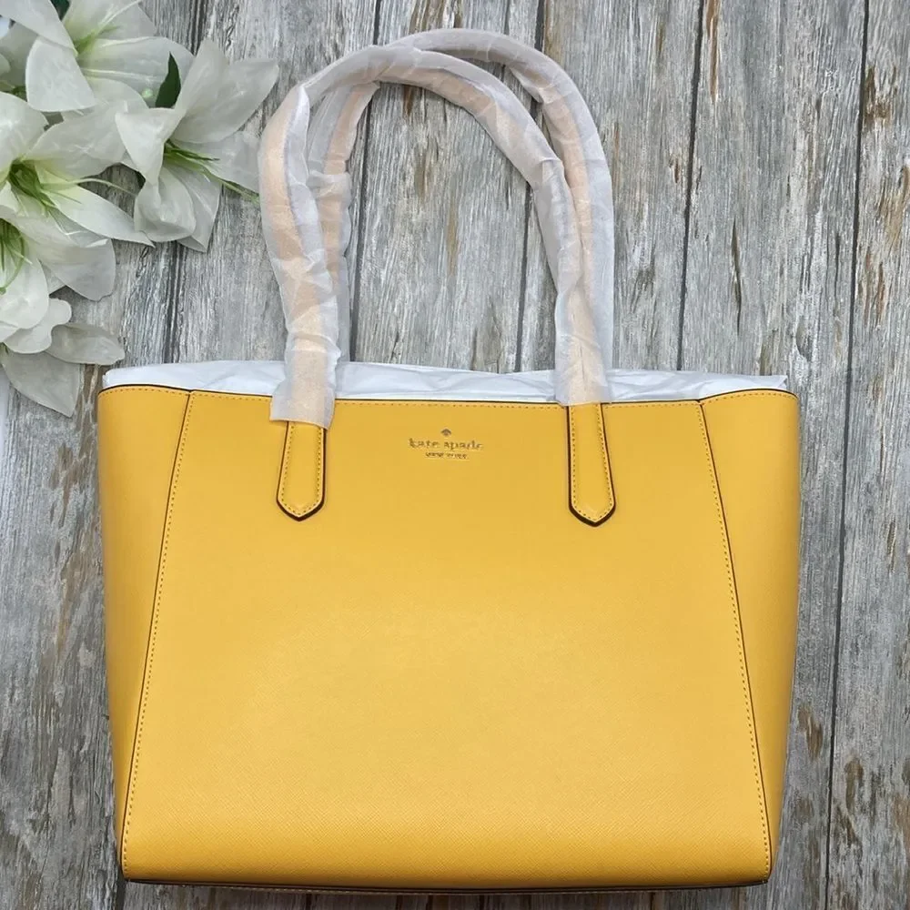 Kate Spade Yellow Gold Fall Staci Medium Tote Bag Purse